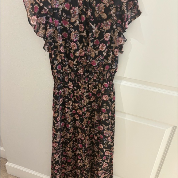 1.State Floral Print Flutter Sleeve Long Jumpsuit, size L - Picture 3 of 3